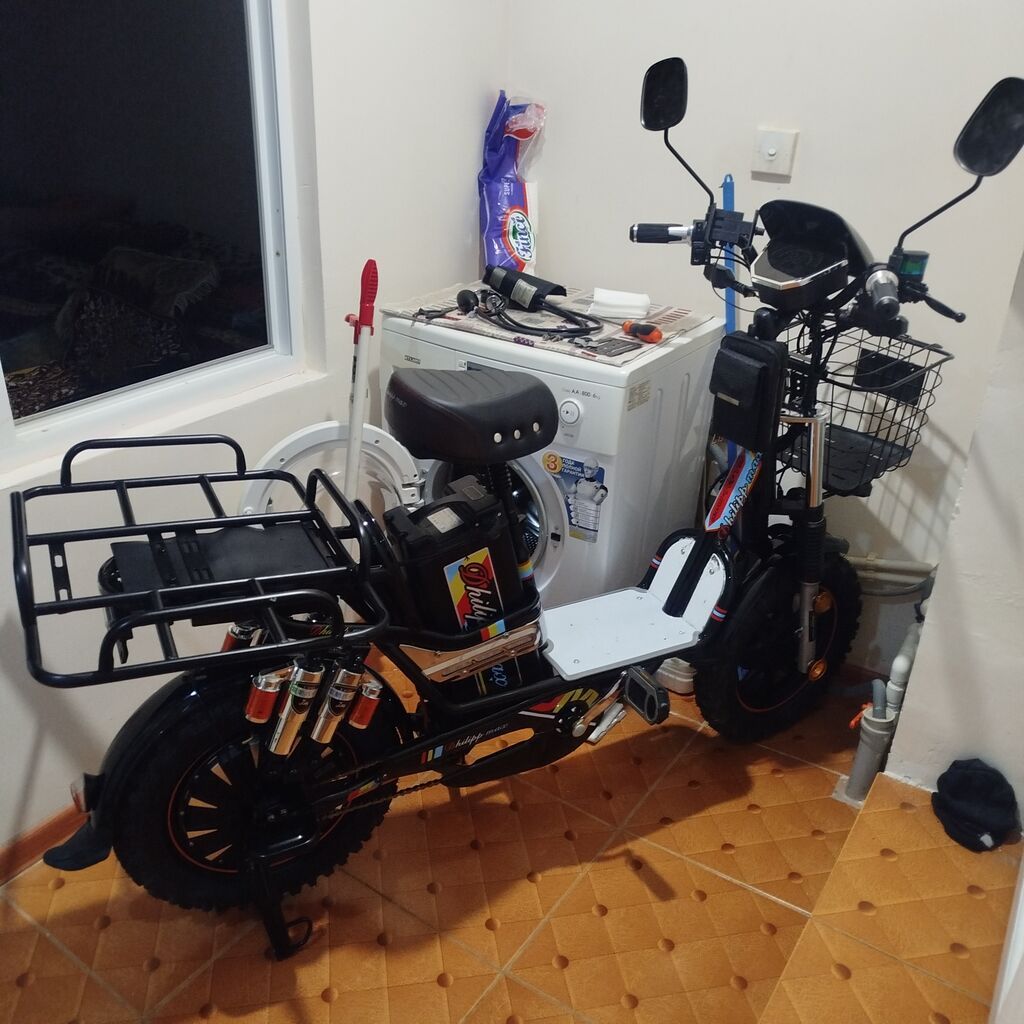 Elektrik skuter/velosiped hibridi - Güclü elektrik mühərriki, qaz — Elektrik velosipedləri, Bakı (2)