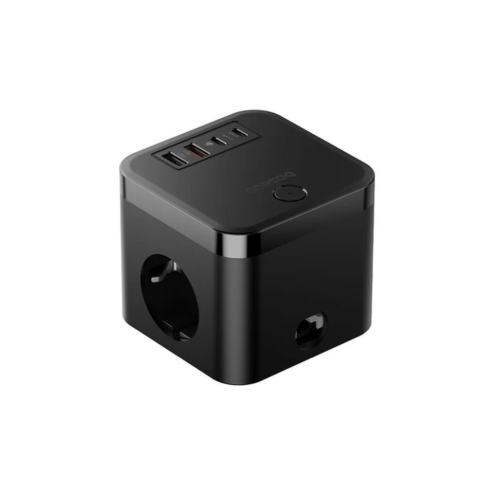 Baseus PowerCombo Cube E00066400117-00 7-Port 30W uzadıcı şəbəkə və — Rozlər, fişləri və keçicilər, Bakı (3)