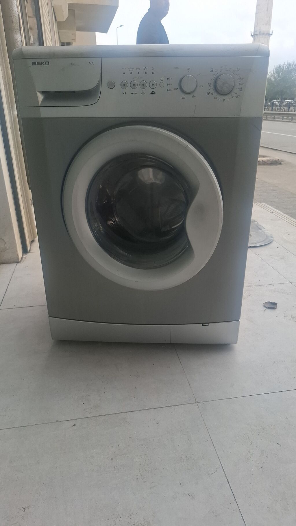 Beko önyükləməli paltaryuyan maşın - Rəng: gümüşü/metallic - Enerji — Çamaşır maşınları, Bakı (2)