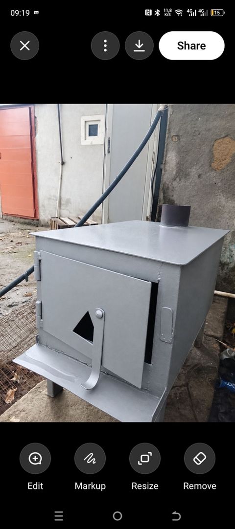 Metaldan hazırlanmış soba/peç - Material: qalın metal korpus — Xırdalan