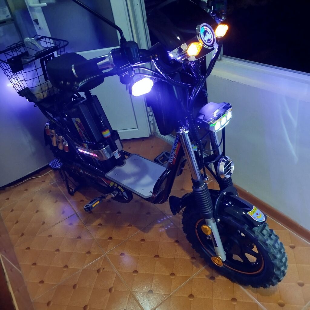 Elektrik skuter/velosiped hibridi - Güclü elektrik mühərriki, qaz — Elektrik velosipedləri, Bakı (5)