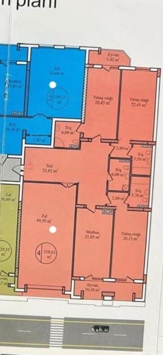 Satılır 4 otaqlı yeni tikili 211 m² — Mənzil, Bakı (7)