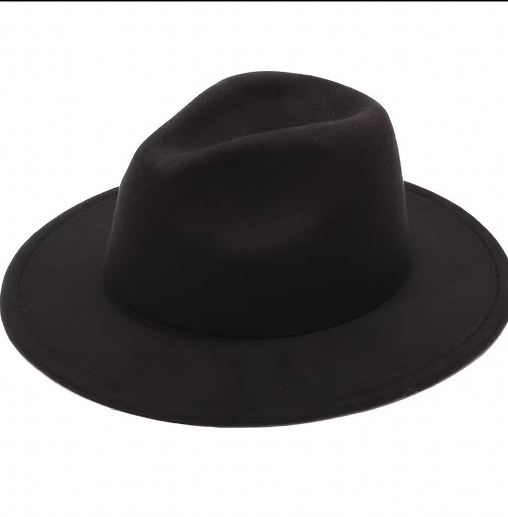 Klassik qara fedora şapka - Rəng: qara - Üslub: fedora/kənarlı şapka — Baş geyimi, Xırdalan