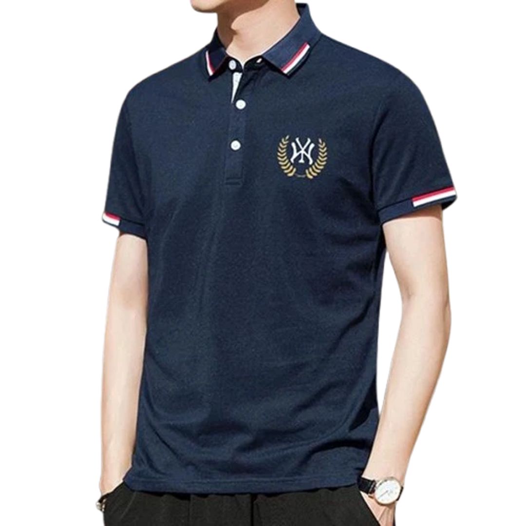 Kişilər üçün polo 58-1072, göy, pambıq/poliester, ölçü S — Mallar, Bakı