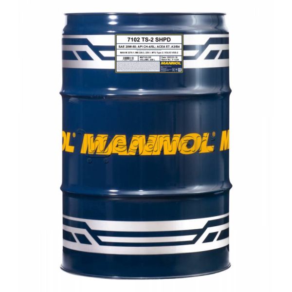 Mühərrik yağı Mannol 7102 Shpd TS-2 20W-50 208L Plastic — Yağlar və texniki mayelər, Bakı