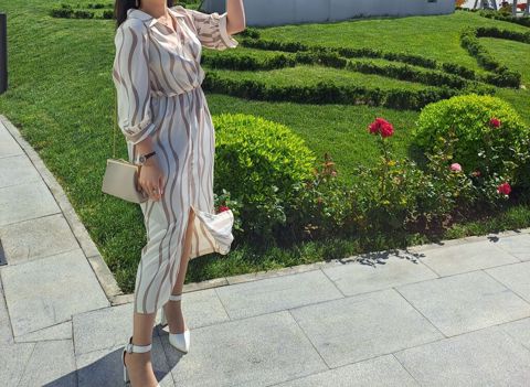 Zolaqlı midİ paltar 139 manata alinib 30 manata satilir materiali cox — Masazır
