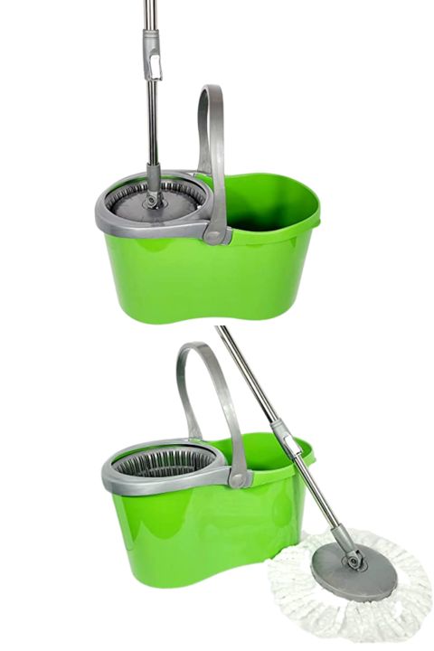 Təmizləmə dəsti HMSD_DS111 vedrə (45x25х20 sm), süpürgə (145 sm), yaşıl — Bakı