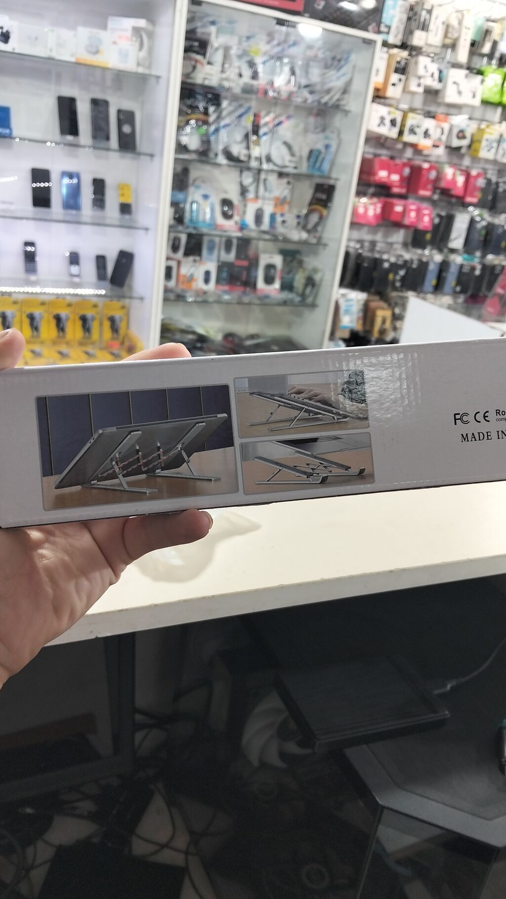 Alüminium Laptop Standı – SG-001 - Material: yüngül və möhkəm — Noutbuk aksesuarları, Bakı (2)