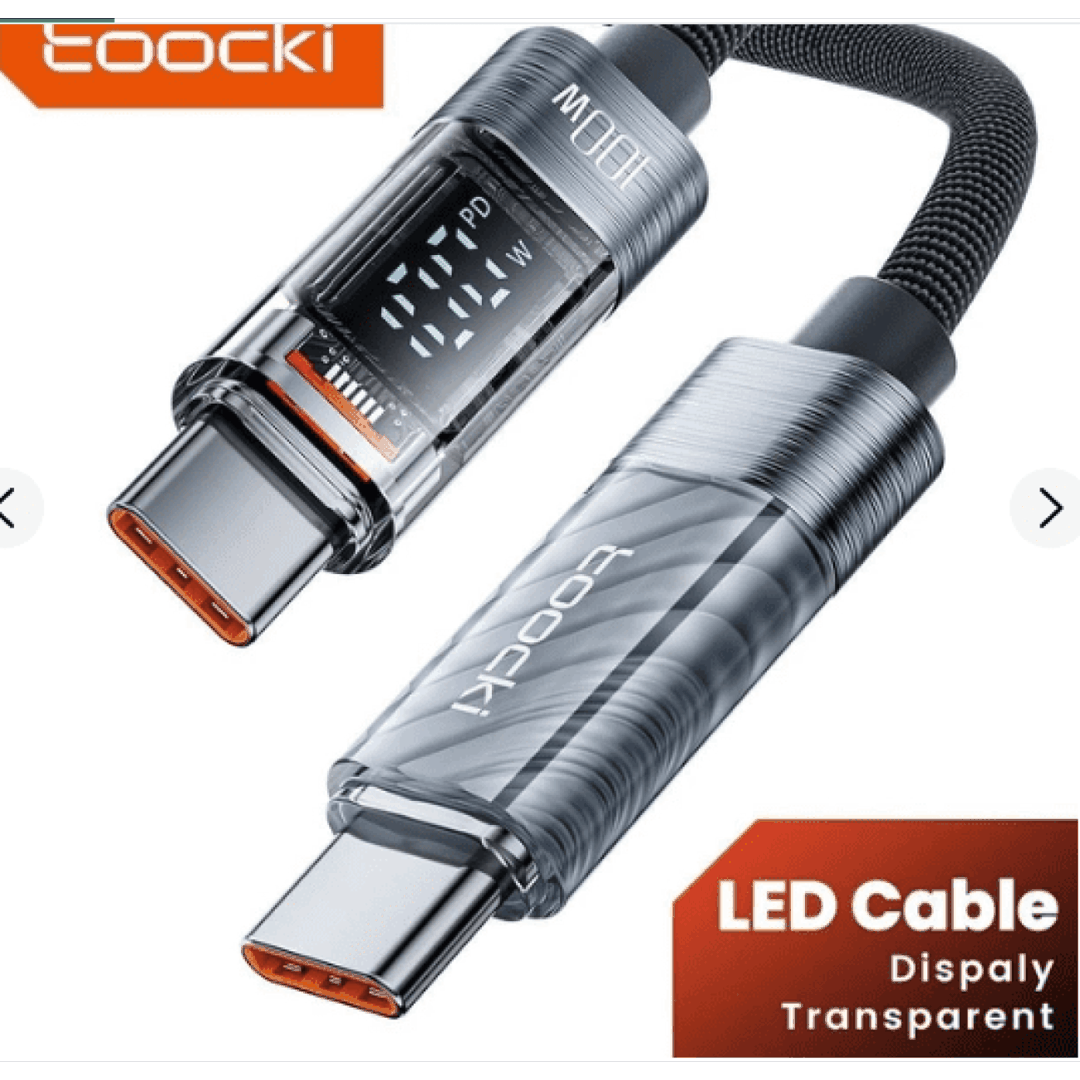 Usb-c Quick Charge 100W kabel|1M, 5A, 100W| iPad/Android/PC/MacBook üçün Toocki — Ehtiyat hissələri, Bakı (2)