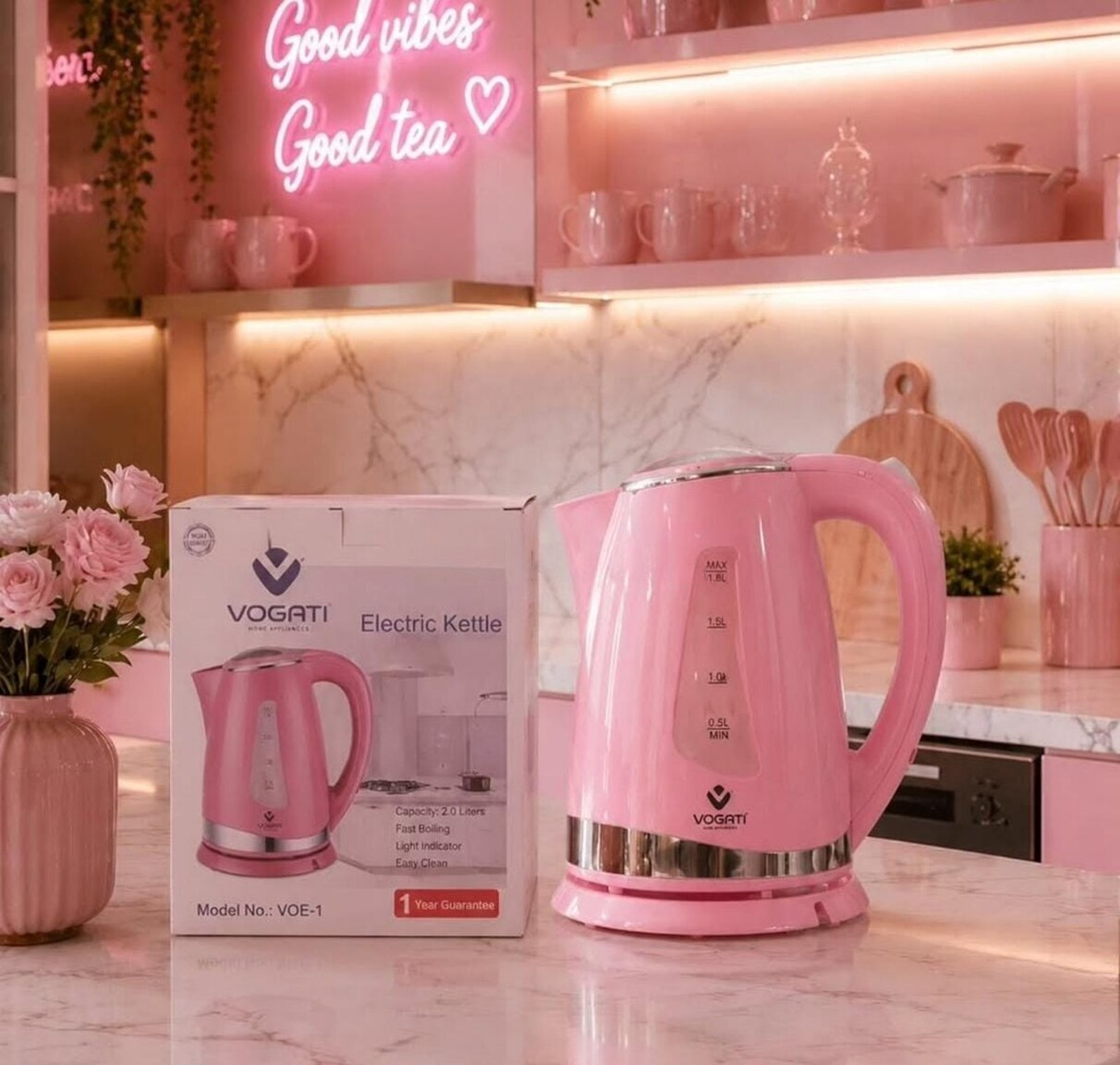 Elektrik çaydan Vogati VOE-1 2.0 litr — Çaynikler və qəhvə qabları, Bakı (7)
