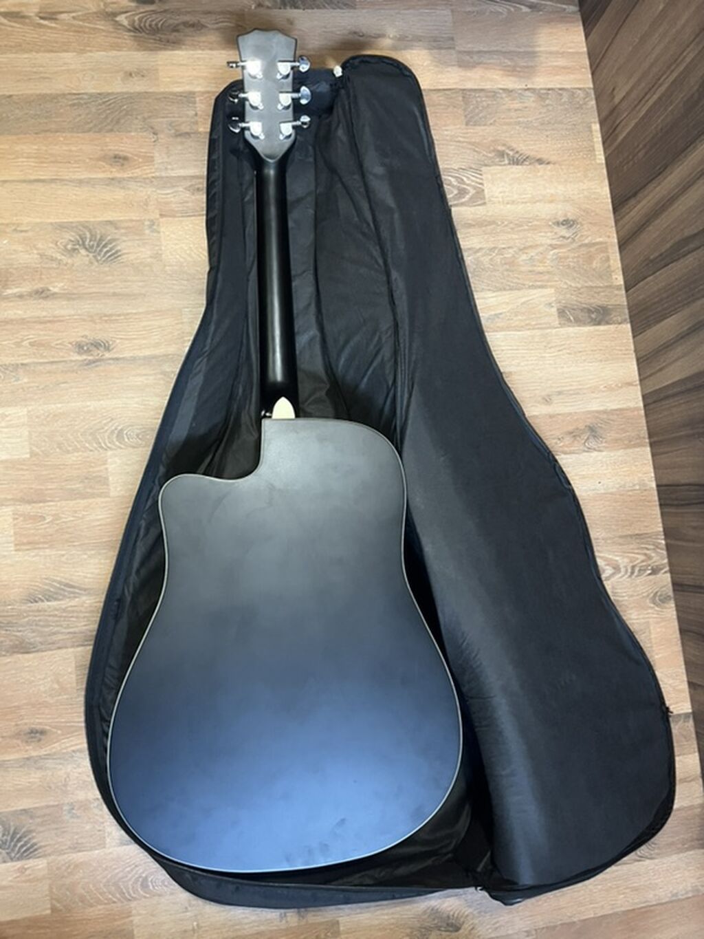 Açıqlı qara akustik gitara – QTE brendi - Korpus: dreadnought ölçü — Gitarlar və digər simli alətlər, Masazır (3)