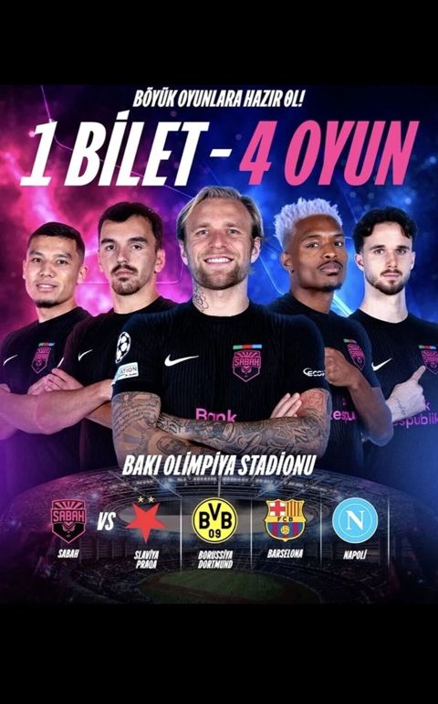 Məhsul: Futbol oyunları üçün kombinə bilet konsepti – “1 bilet, 4 — Bakı