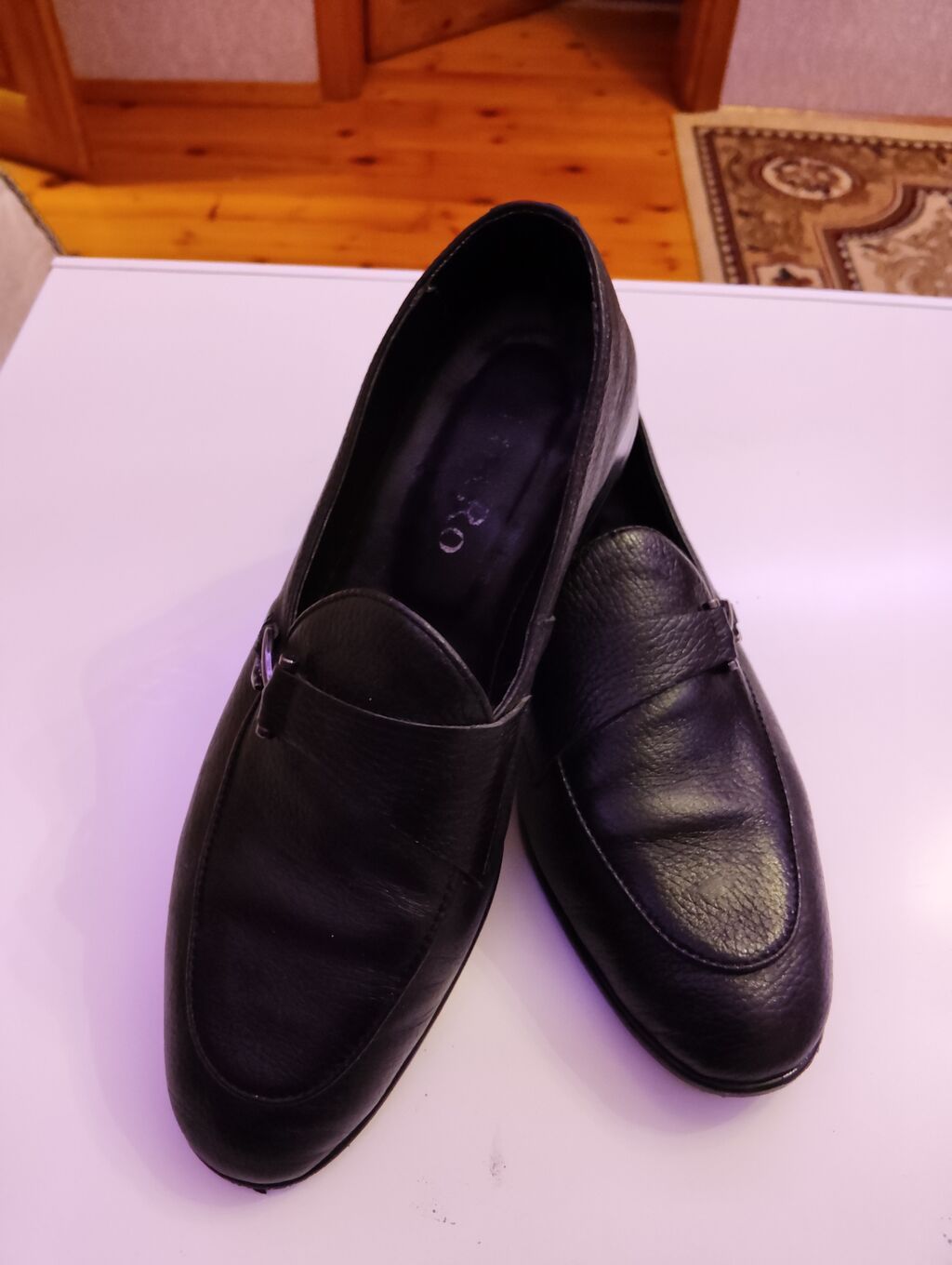 Kişi loaferləri – qara rəng, klassik dizayn - Model: Loafer (bağsız — Ayakkabılar, Masazır (6)
