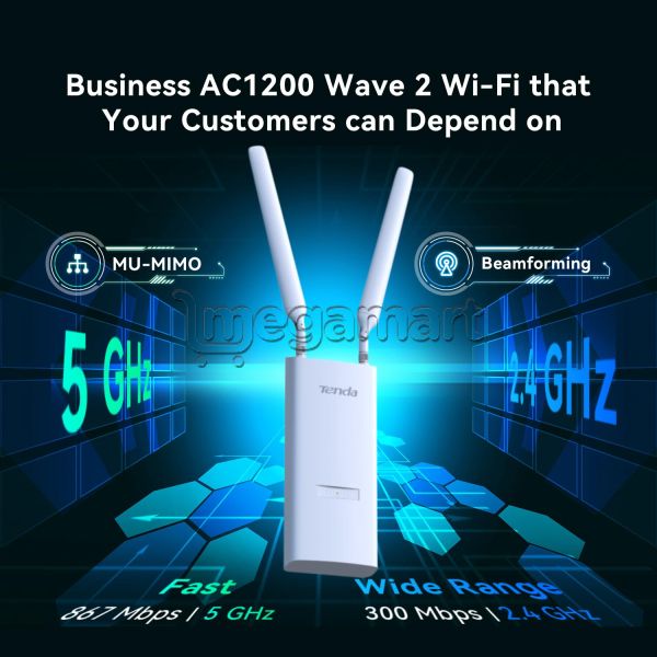 Wi-Fi Giriş Nöqtəsi Tenda OAP1200 AC1200 Outdoor Wi-Fi Access Point — Kabelləri, adapterlər və keçidçilər, Bakı (2)