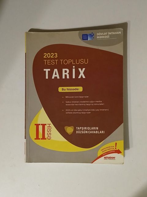 Tarix 2ci hissə test toplusu — Bakı