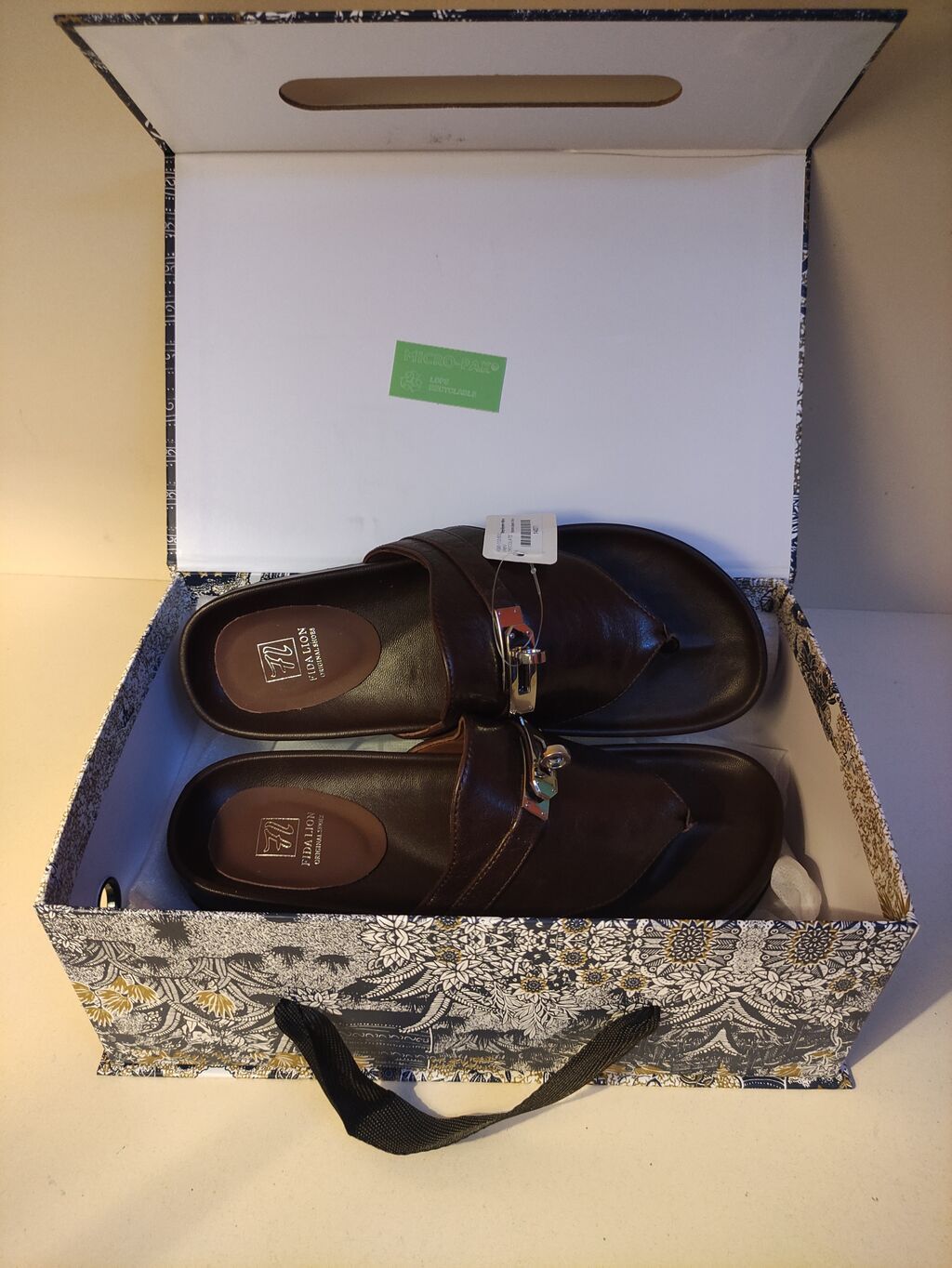 Kişi üçün dəridən barmaqarası sandal – Freda Lion Original Shoes — Sandalya, Bakı (4)