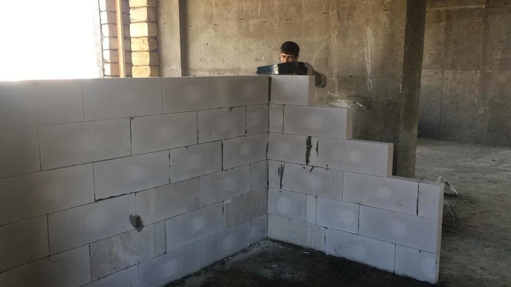 Məsaməli hörgü blokları "Gobustone" — Təmir və inşaat, Bakı (7)