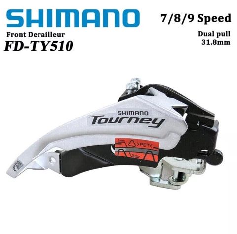Velosiped üçün ön ötürücü Shimano FD-TY510, 6/7 sürət, adaptor ilə quraşdırıla bilər, MTB üslublu, 48 dişli dişli üçün uyğundur - bikesport_41 — Bakı