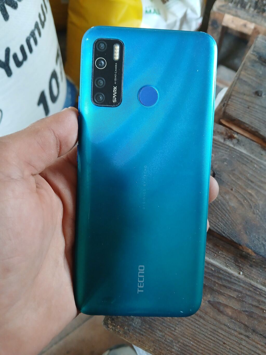 Tecno Spark, 128 GB, rəng - Mavi, Barmaq izi — Tecno, Bakı (2)