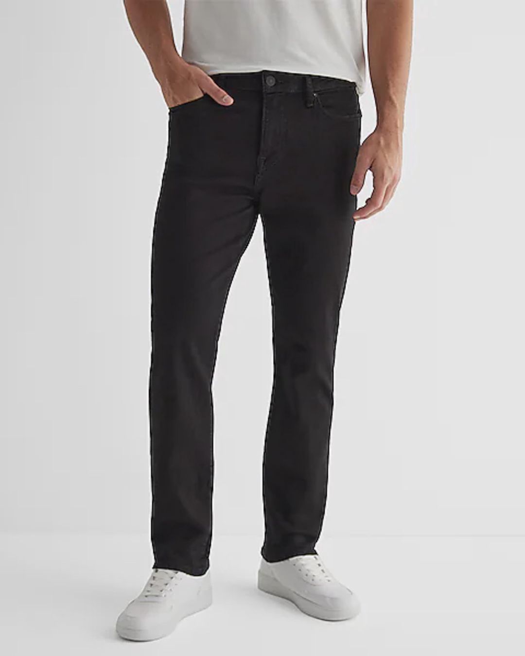 Kişilər üçün düz cins Mens jeans_black, qara, pambıq/polyester/elastan, ölçü 40 — Mallar, Bakı