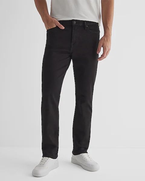Kişilər üçün düz cins Mens jeans_black, qara, pambıq/polyester/elastan, ölçü 40 — Bakı