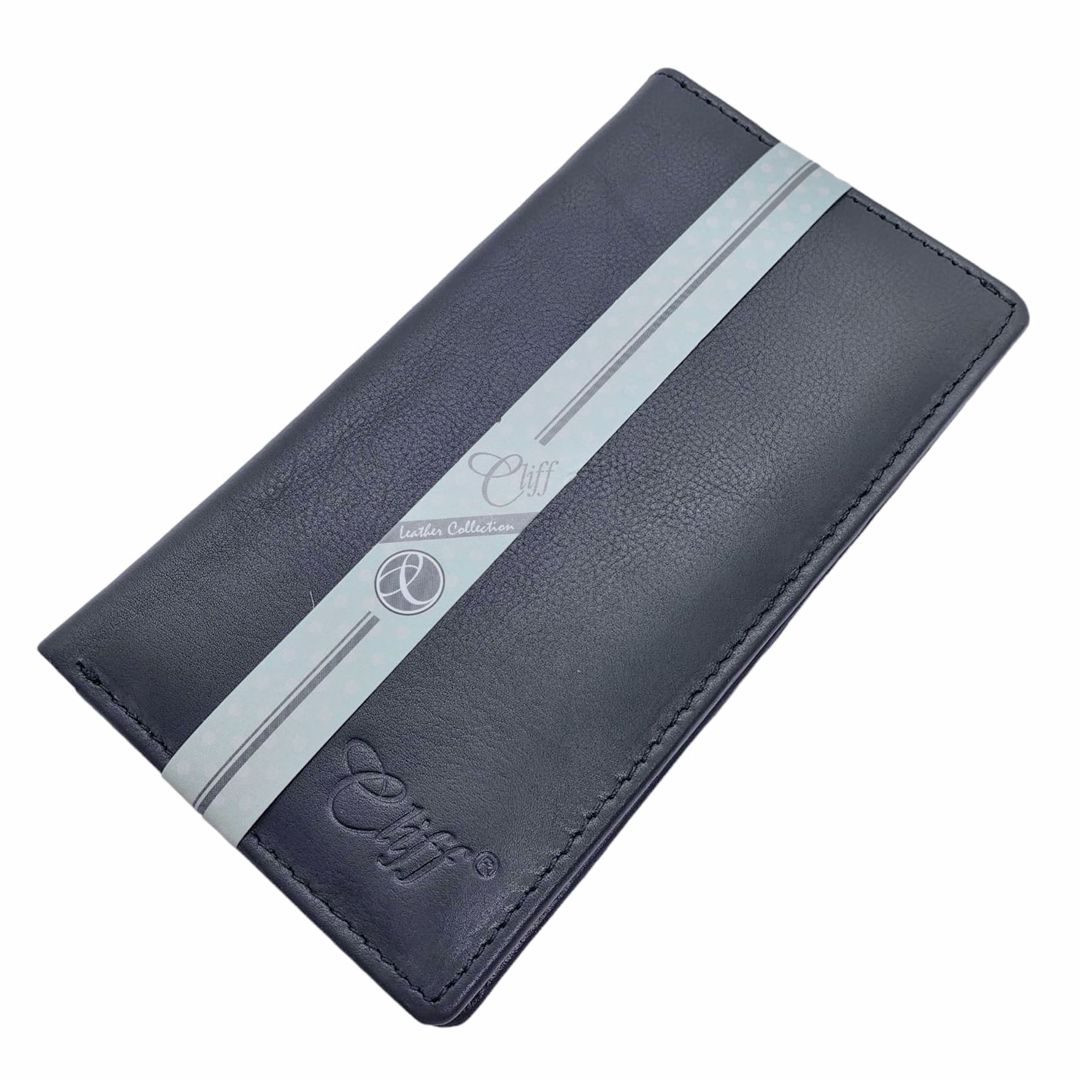 Dəri pulqabı kişi üçün Cliff 152A Plain Black — Mallar, Bakı