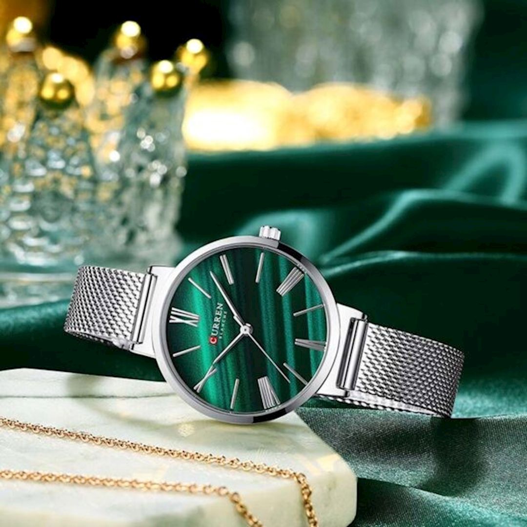 Qol saatı Curren CR 9076 Silver/Green — Mallar, Bakı (3)