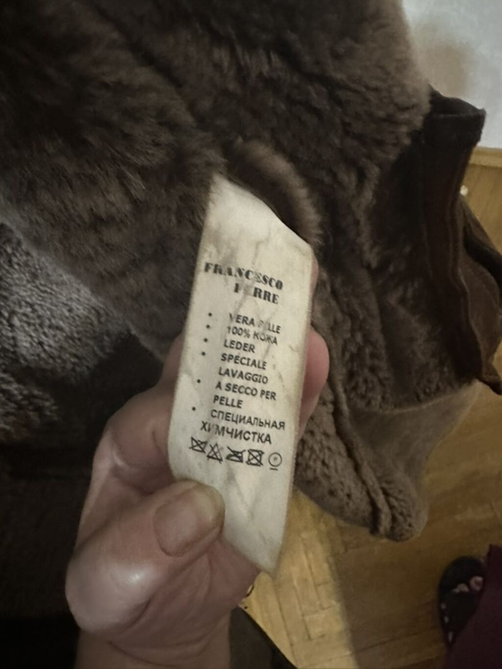 Francesco Marre natural dəridən kişi şubası - Material: Etiketdə — Palto, Bakı (3)