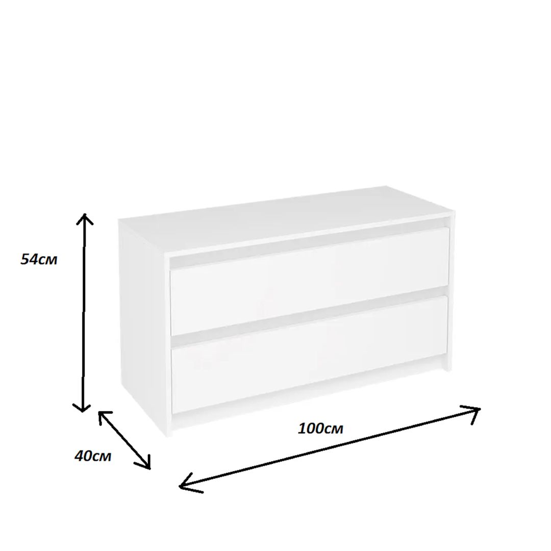 TV üçün tumba Letta 3563 TV3, 54x40x100 sm, Ldsp, ağ — Mallar, Bakı (2)