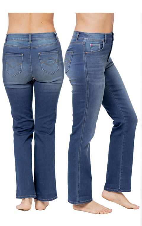 Qadınlar üçün düz cins Tu_jeans, göy, pambıq/elastan, ölçü XXL — Bakı