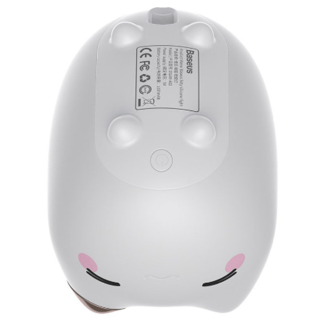 Baseus Cute Series Kitty Silikon Gecə İşığı - Ağ (DGAM-A02) — İşıqlandırma, Bakı (3)