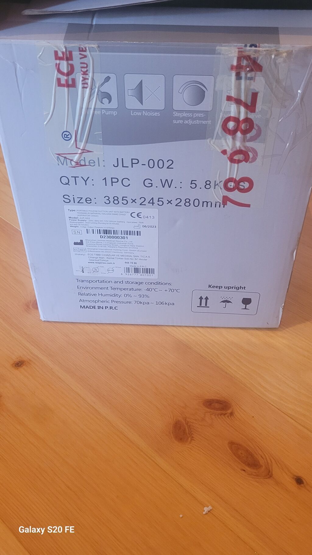 RespiroX JLP-002 – Bataryalı Portativ Aspirator (Phlegm Suction Unit) — Tibbi avadanlıqlar, Tovuz (2)