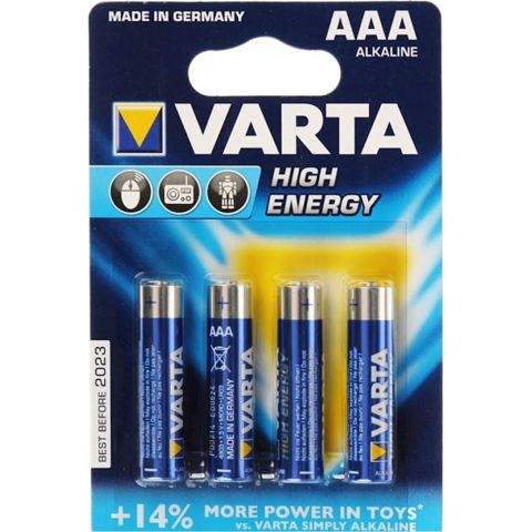 Batareya Varta High Energy, AAA 1.5 V, 4 əd — 9 ₼ · Bakı · Batareyalar və şarj cihazları Batareya Varta High Energy, AAA 1.5 V, 4 əd — Bakı