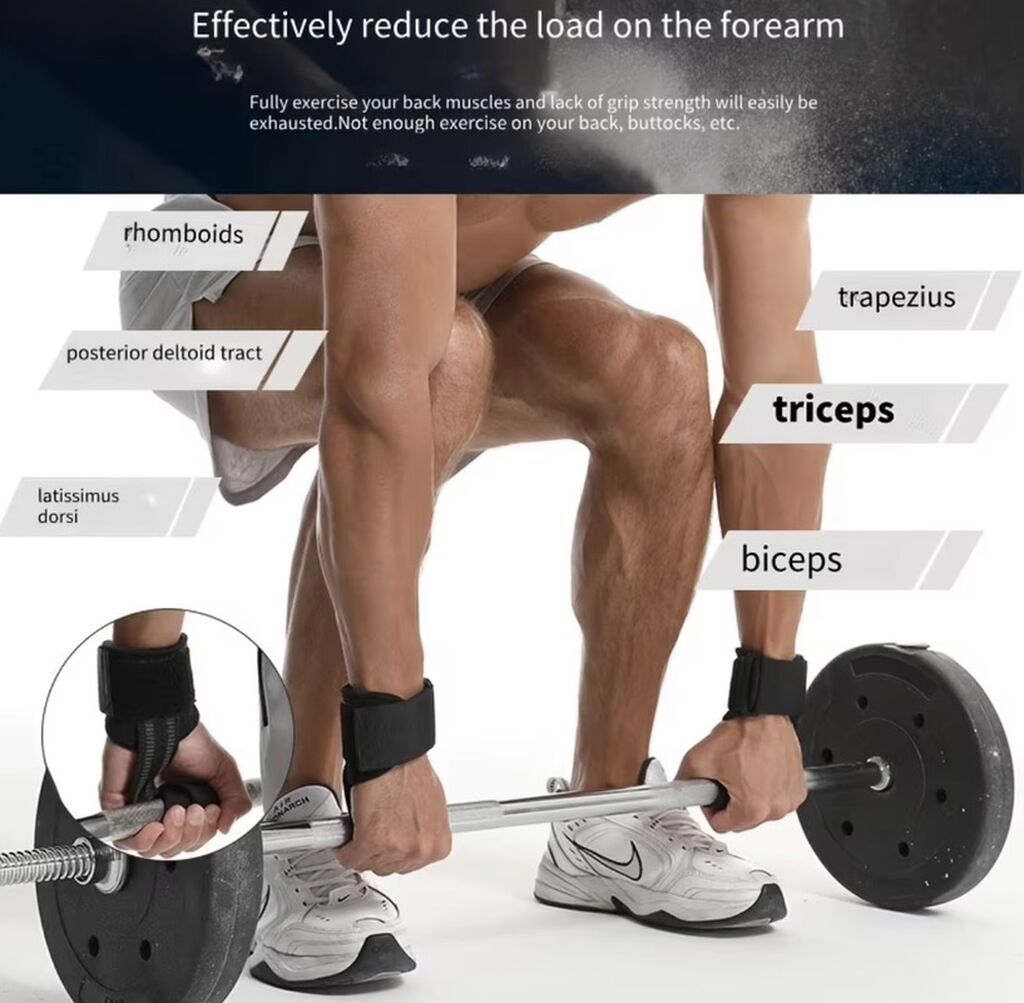 Sürüşməyə qarşı bilək sarğısı və qaldırma qayışları - Güclü tutuş — Fitness və yoqa, Digah (3)