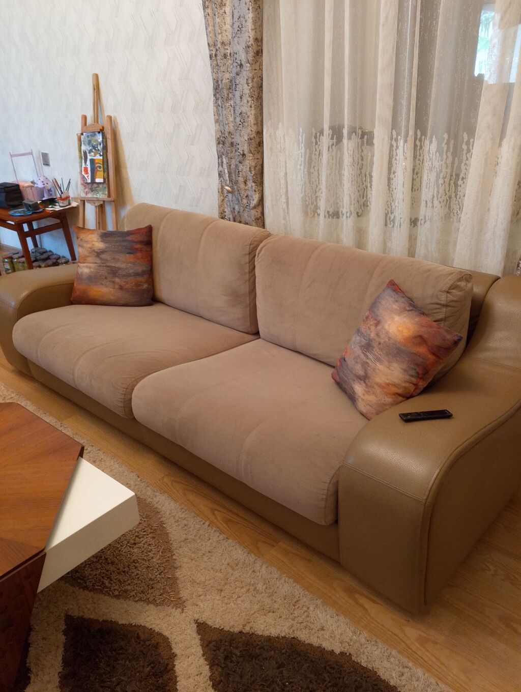 İşlənmiş, Divan, 2 kreslo, Bazasız, Açılan — Yumşaq mobilya dəstləri, Bakı (4)
