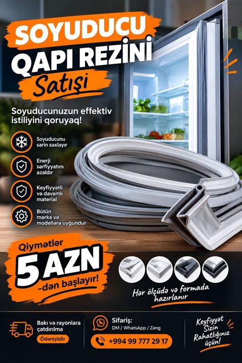 Soyuducu qapı rezini – istinin effektiv izolyasiyası üçün həll — Xırdalan