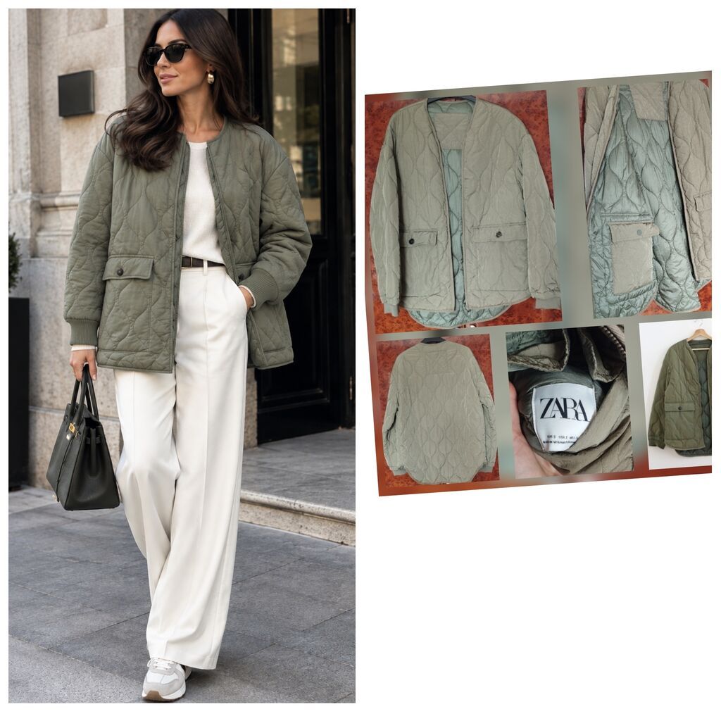 Zara осенняя куртка. Размер S на М тоже хорошо. Двухсторонняя. За 49 — Jaketlər, Bakı