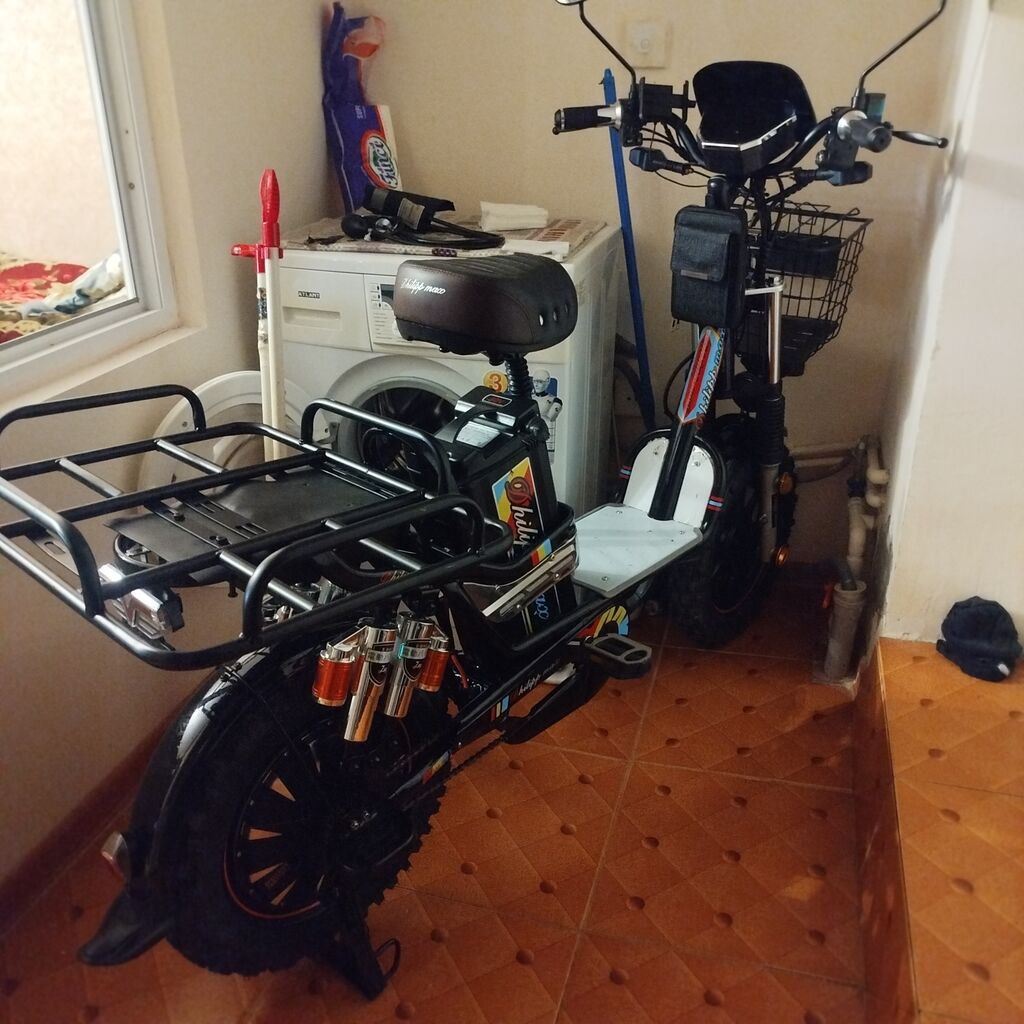 Elektrik skuter/velosiped hibridi - Güclü elektrik mühərriki, qaz — Elektrik velosipedləri, Bakı (7)