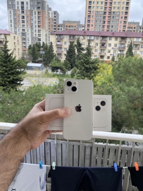IPhone 13, 128 GB, Ağ, Face ID — Bakı