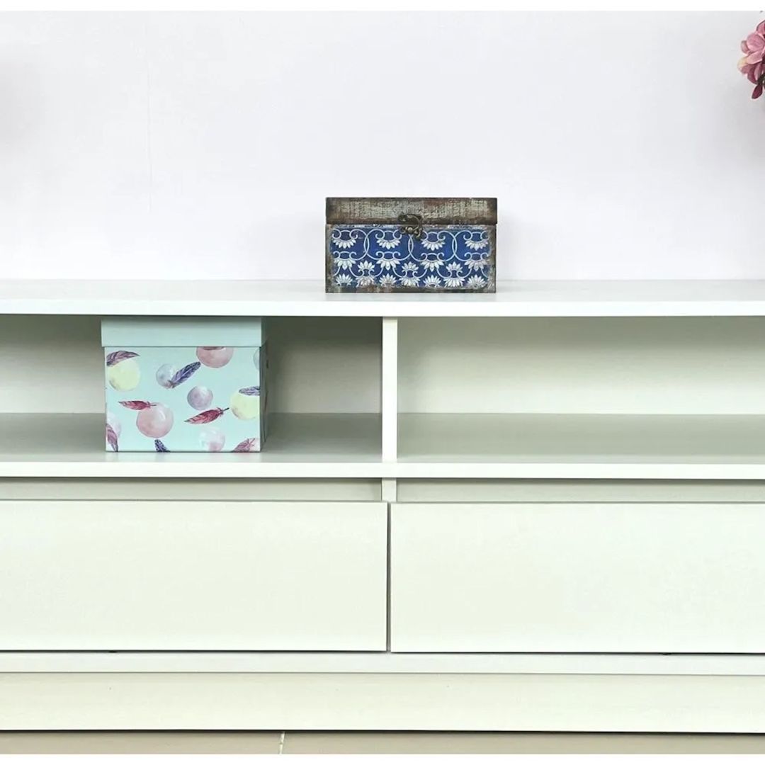 TV üçün tumba Letta 3563 TV2, 50x40x180 sm, Ldsp, ağ — Mallar, Bakı (3)