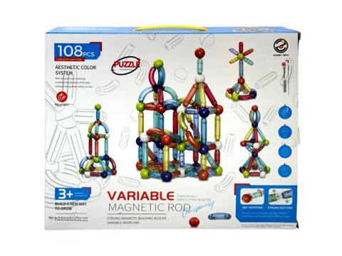 Maqnit konstruktor Jiazhi Toys Variable Magnetic Rod, 108 əşya, 3+ yaş — Bakı