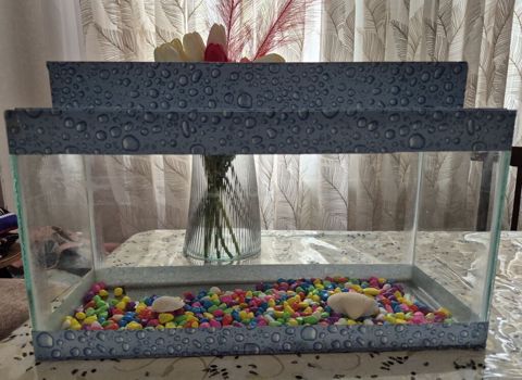 Məhsul 1: Şüşə akvarium dəsti - Material: şəffaf şüşə, dekorativ “su — Bakı