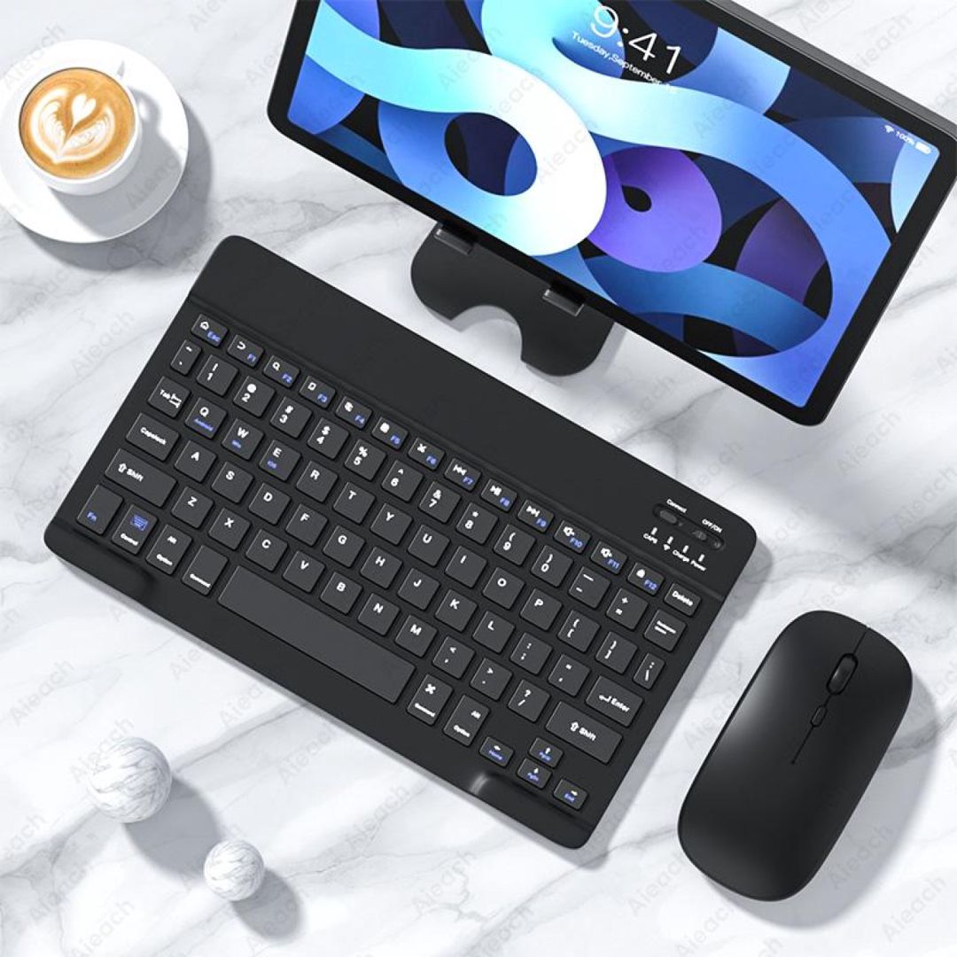 Smartfonlar və planşetlər, Android, iOS üçün siçan ilə simsiz Bluetooth klaviatura — Klaviaturalar və siçanlar, Bakı (3)