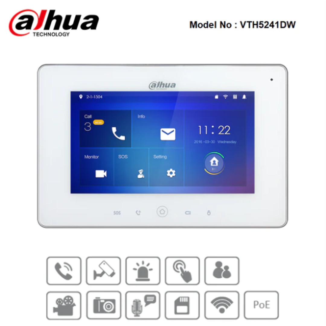 Dahua DHI-VTH5221DW-C Wi-Fi ilə video interkom monitor — Domofonlar, Bakı (2)