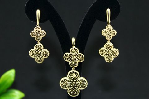 Zinət dəsti sırğa və kulon ES-G-0458 — Bakı