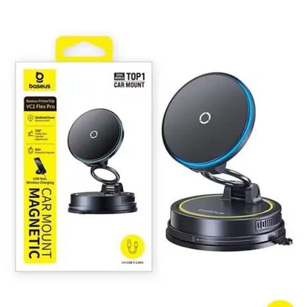Baseus PrimeTrip VC2 Flex Pro 15W Simsiz Maqnit Avtomobil Şarj — Digər, Bakı (2)