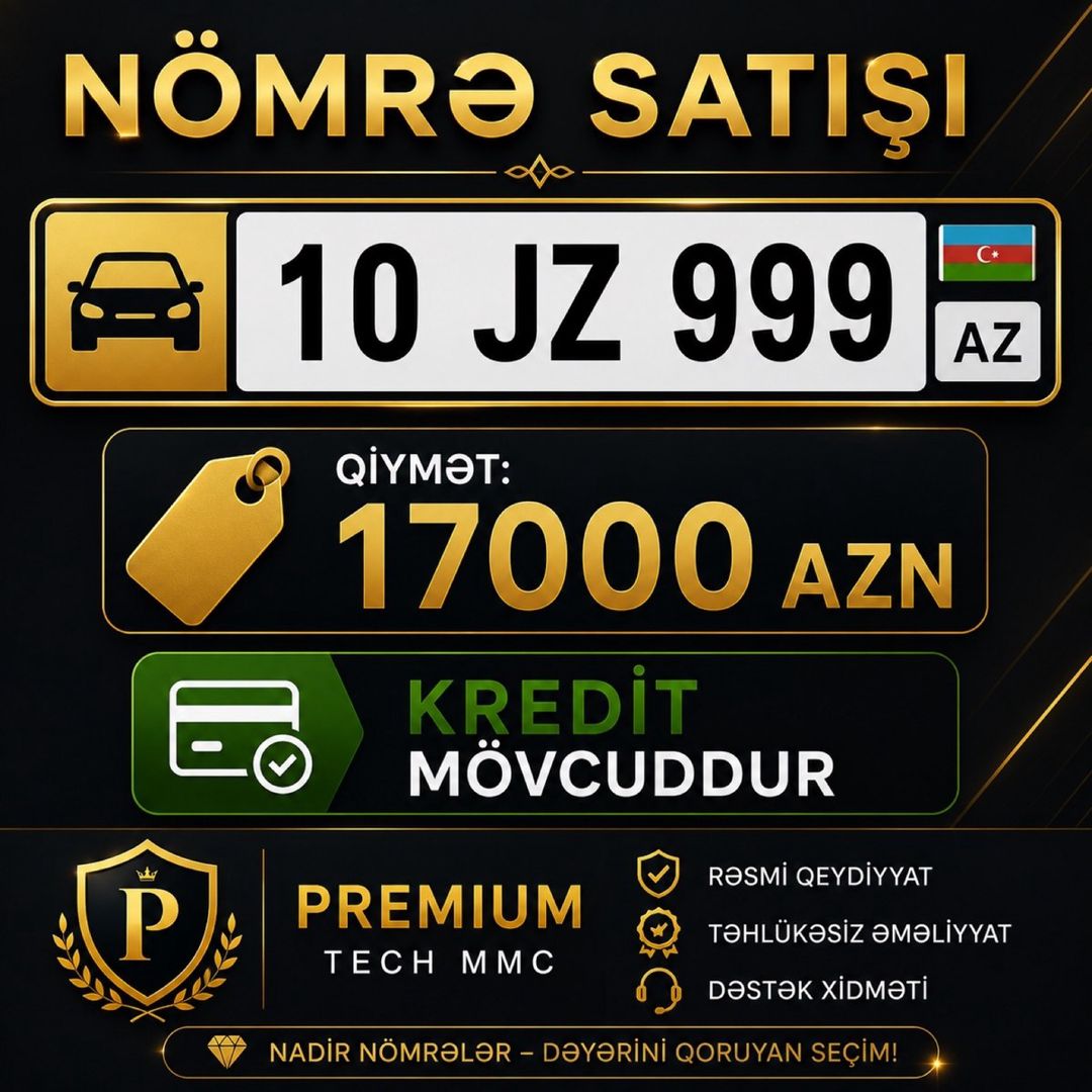 Avtomobil qeydiyyat nişanı - 10-JZ-999 — Registriya nömrələri, Bakı