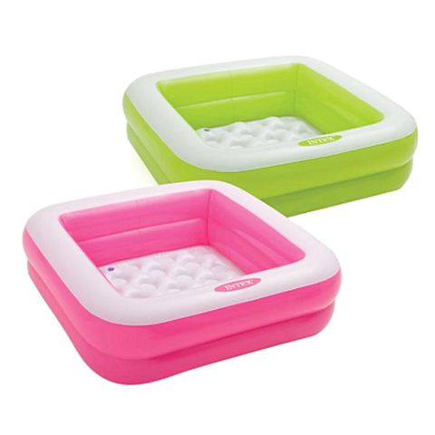 Uşaqlar üçün şişmə hovuz Intex Play Box Pool, kvadrat, 57 l, 86x86x25 sm, yaşıl — Bakı
