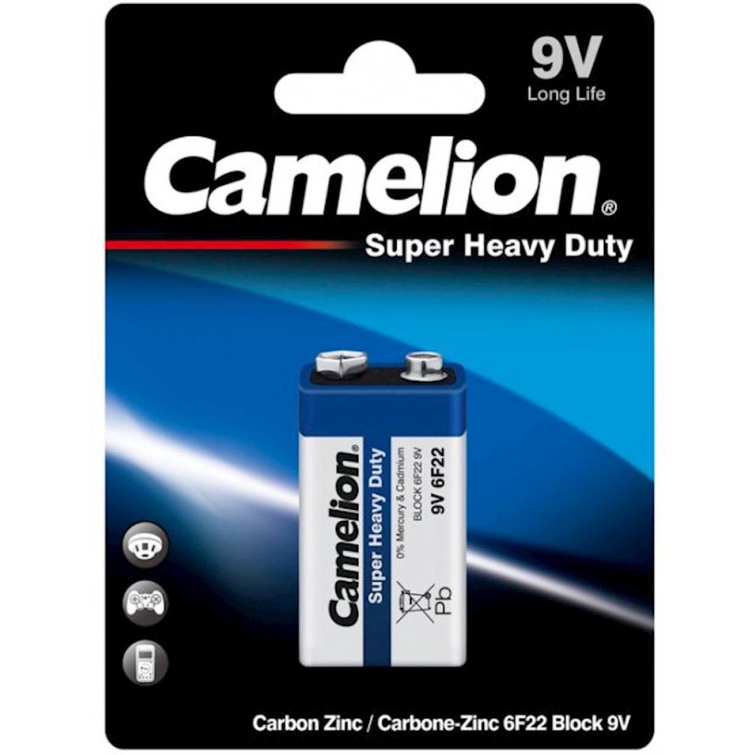 Batareya Camelion Super Heavy Duty Carbon Zinc 9V 6F22 — Batareyalar və şarj cihazları, Bakı