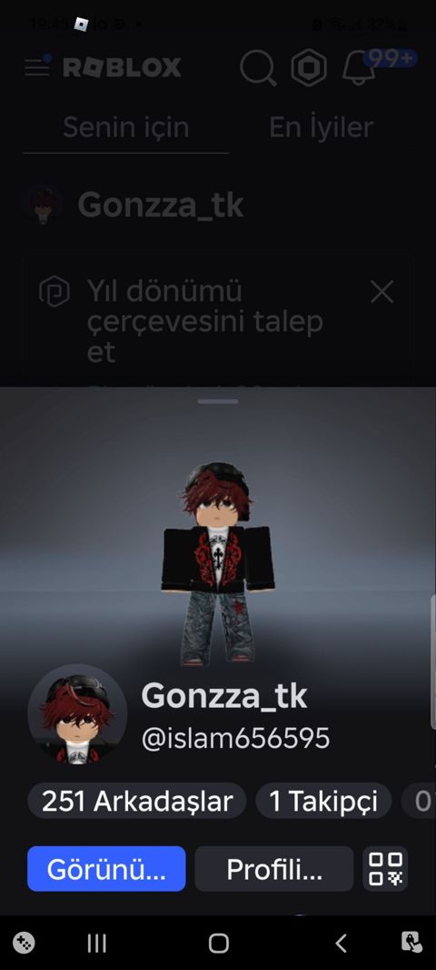 Roblox hesabı – Gonzza_tk (istifadəçi adı: @islam656595) — Bakı